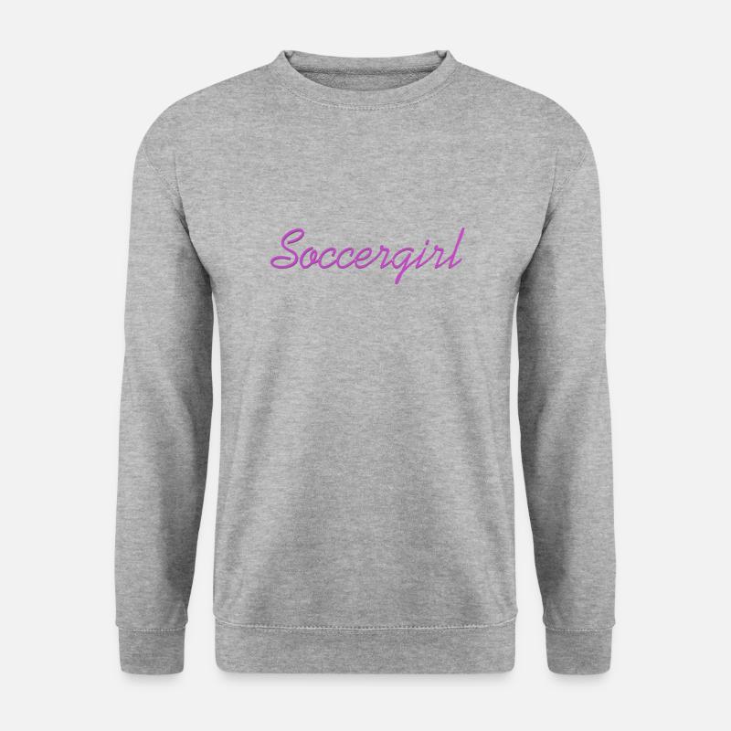 Soccergirl - Unisex Pullover - Weißgrau meliert