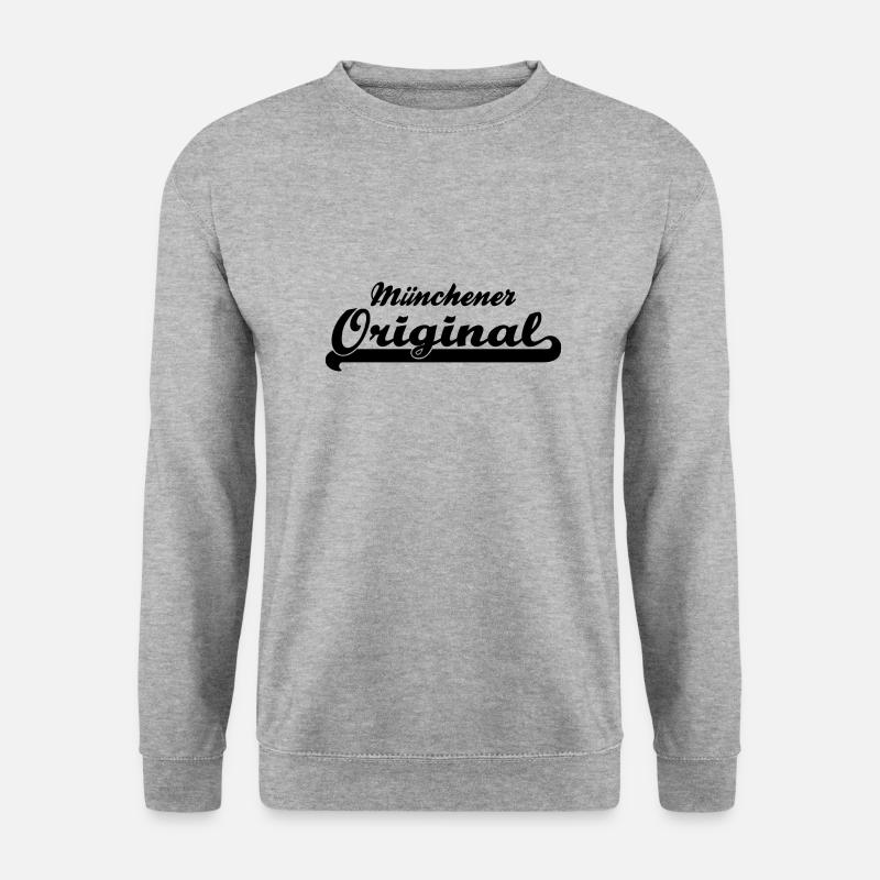 Münchener Original - Unisex Pullover - Weißgrau meliert