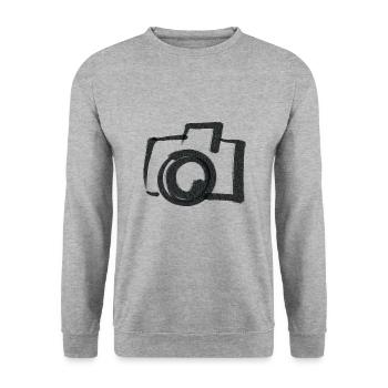 Appareil photo - Sweat-shirt Unisexe - gris chiné - Devant - Alina (178cm) & Michal (187cm)