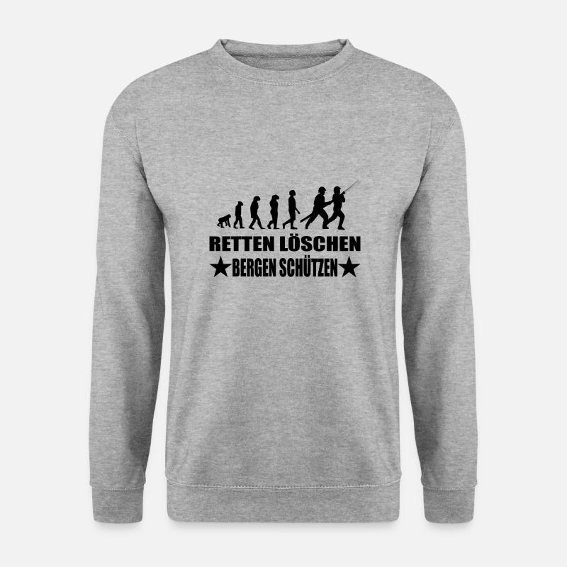 Feuerwehr - Unisex Pullover - Weißgrau meliert