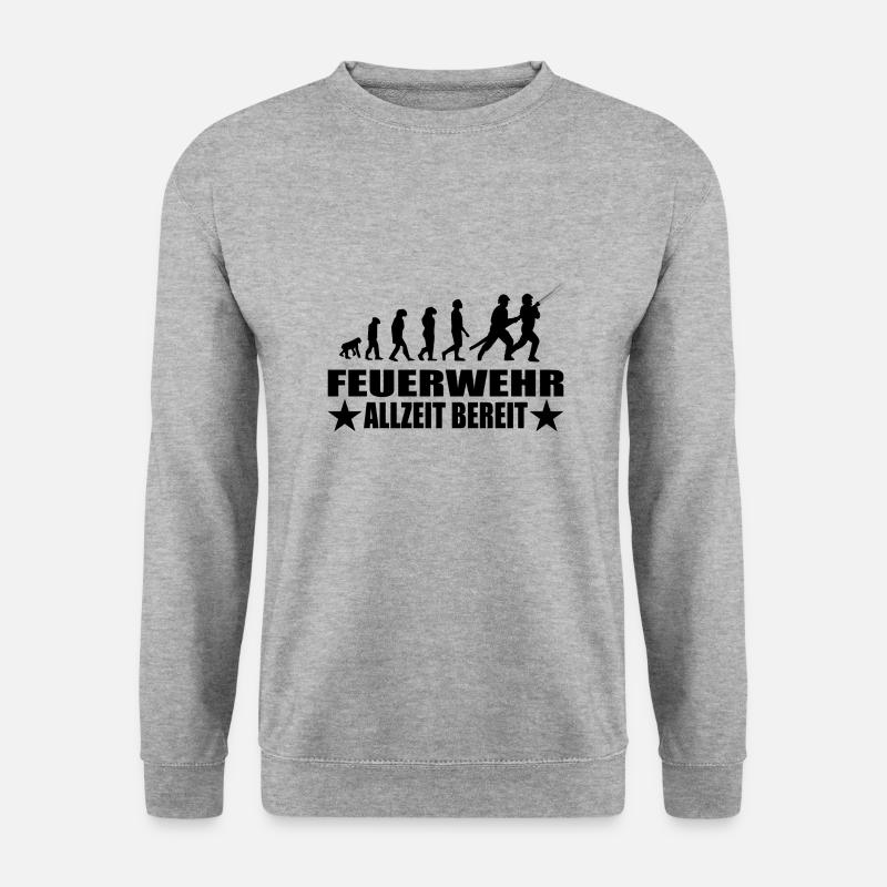 Feuerwehr - Unisex Pullover - Weißgrau meliert