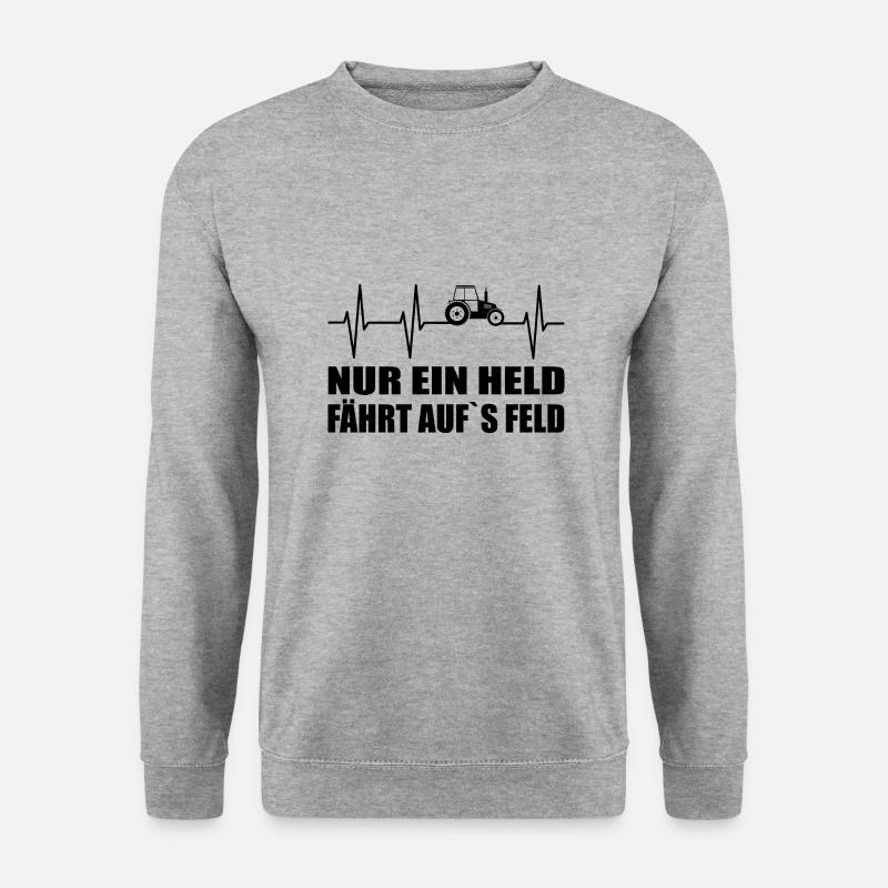 Traktor - Unisex Pullover - Weißgrau meliert
