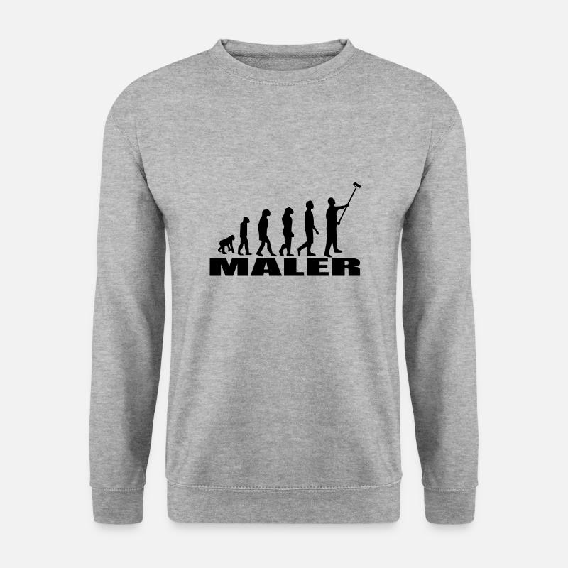 Maler - Unisex Pullover - Weißgrau meliert