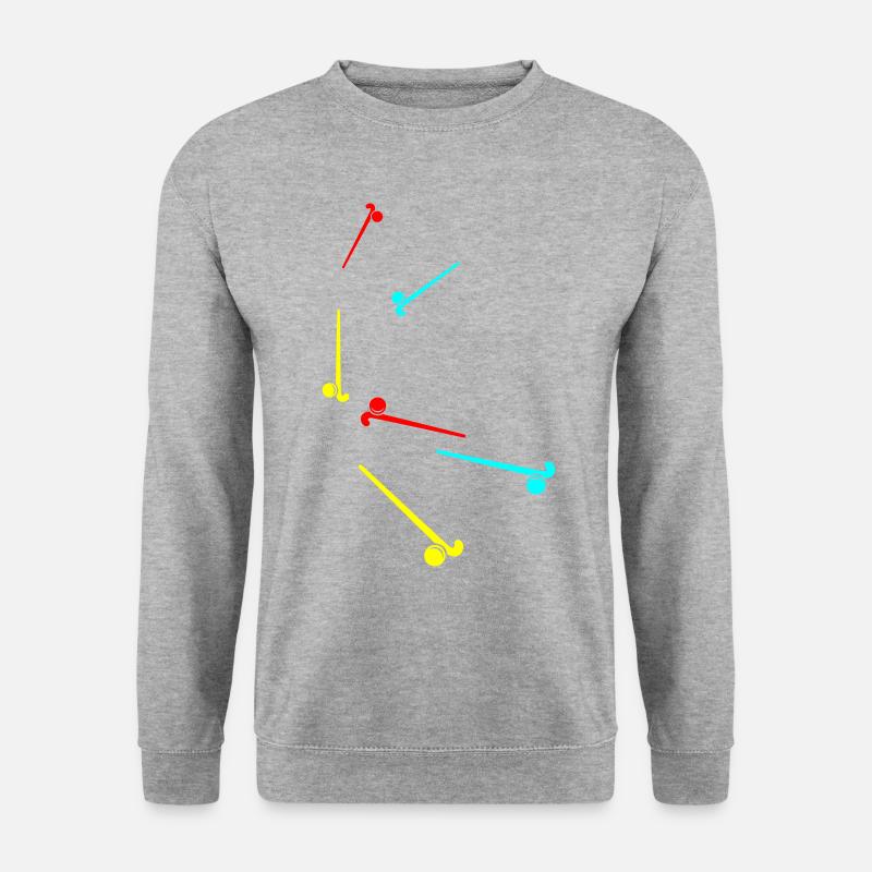 Feldhockey symbol Icon - Unisex Pullover - Weißgrau meliert
