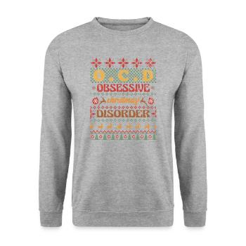 Weihnachten Santa Claus Merry Christmas - Unisex Sweatshirt - salt & pepper - Front - Alina (178cm) & Michal (187cm)