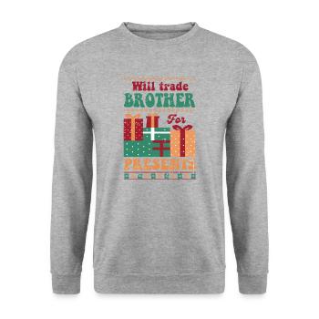 Weihnachten Santa Claus Merry Christmas - Unisex Sweatshirt - salt & pepper - Front - Alina (178cm) & Michal (187cm)