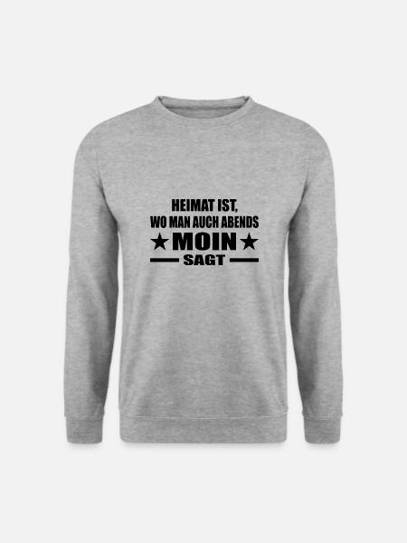 Moin - Unisex Pullover - Weißgrau meliert
