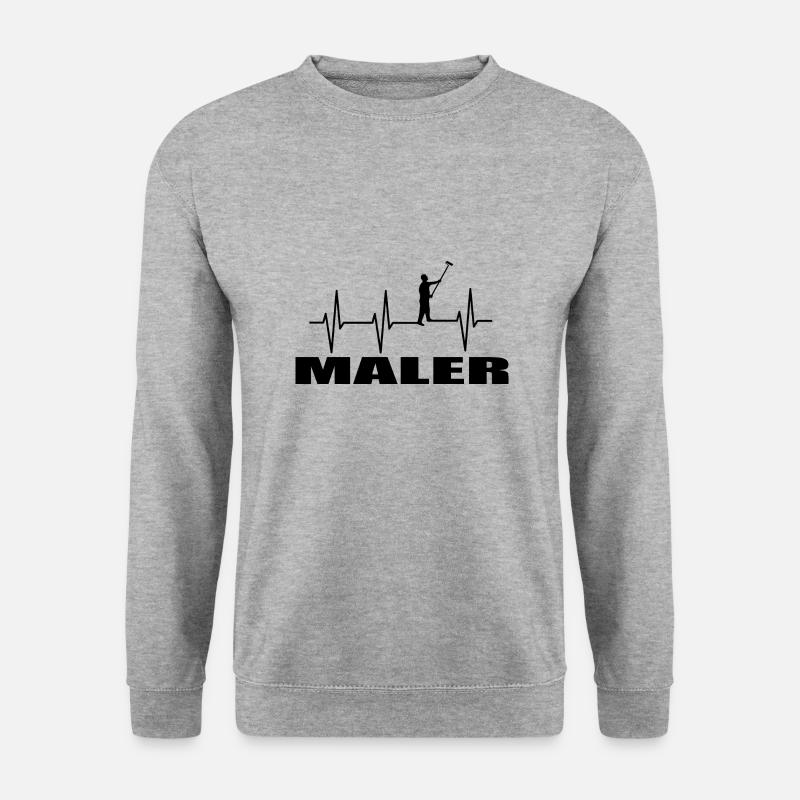 Maler - Unisex Pullover - Weißgrau meliert
