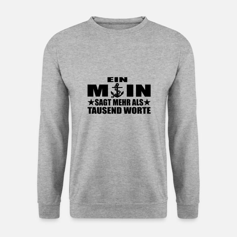 Moin - Unisex Pullover - Weißgrau meliert