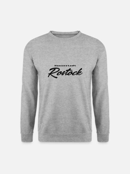 Hansestadt Rostock - Unisex Pullover - Weißgrau meliert