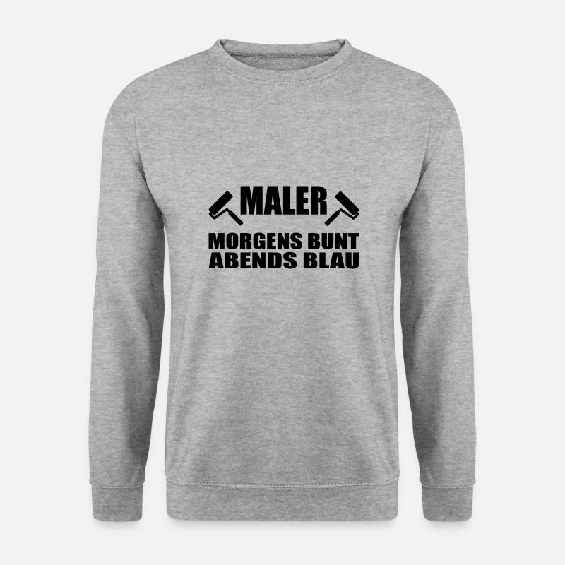 Maler - Unisex Pullover - Weißgrau meliert