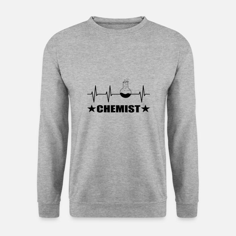 Chemie - Unisex Pullover - Weißgrau meliert