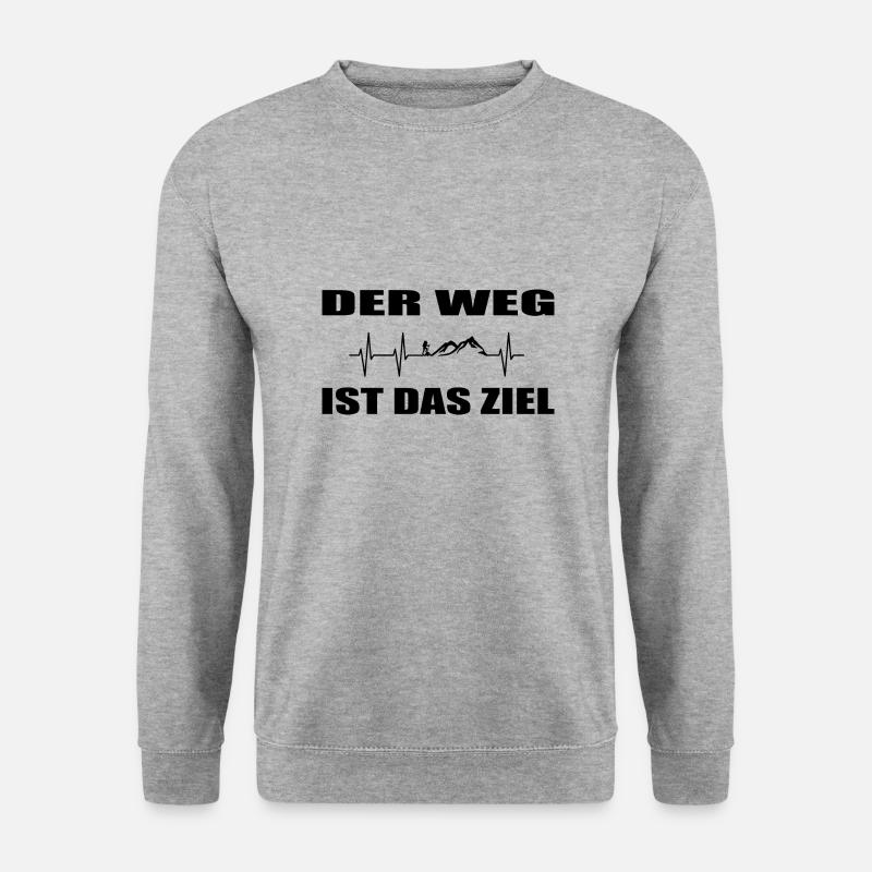 Wandern - Unisex Pullover - Weißgrau meliert