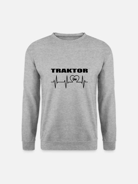 Traktor - Unisex Pullover - Weißgrau meliert