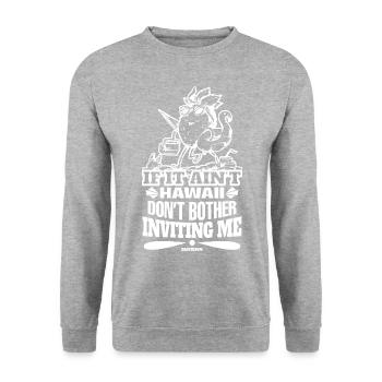 Hawaii - Unisex Sweatshirt - salt & pepper - Front - Alina (178cm) & Michal (187cm)