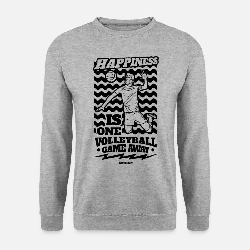 Volleyball - Unisex Pullover - Weißgrau meliert