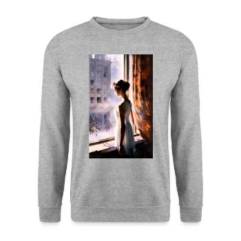 Ballet Girl - Unisex Sweatshirt - salt & pepper - Front - Alina (178cm) & Michal (187cm)
