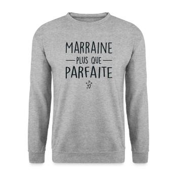 Godmother more than perfect - Unisex Sweatshirt - salt & pepper - Front - Alina (178cm) & Michal (187cm)