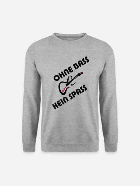 Musik ohne Bass - Unisex Pullover - Weißgrau meliert