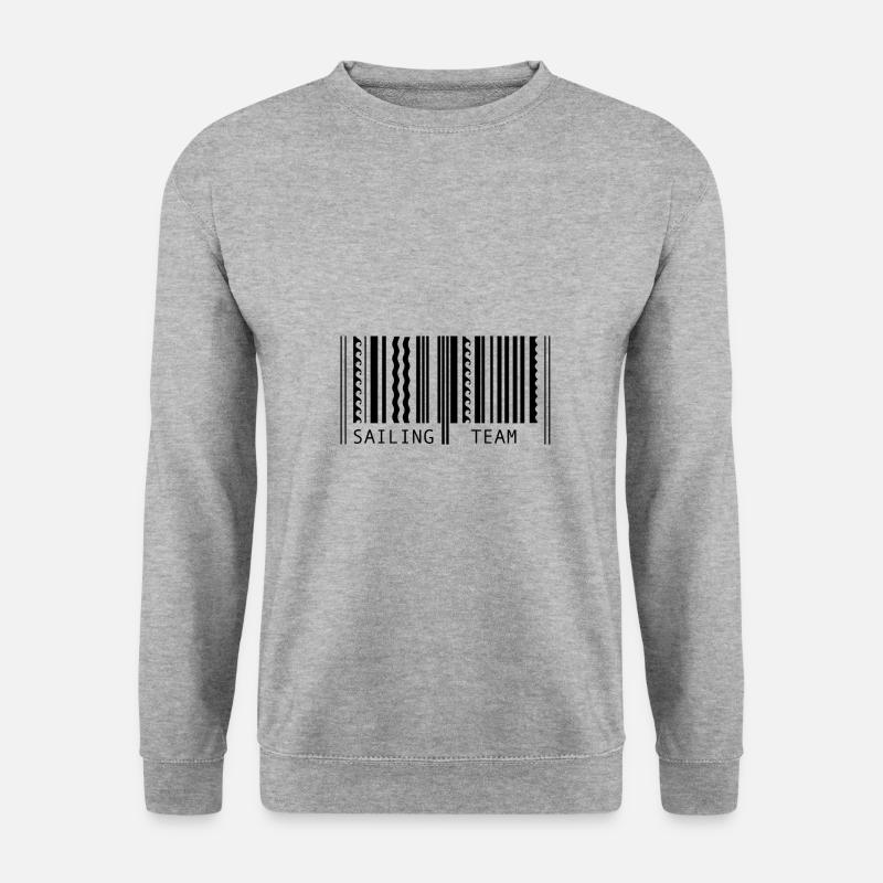Nautical barcode - Unisex Sweatshirt - salt & pepper