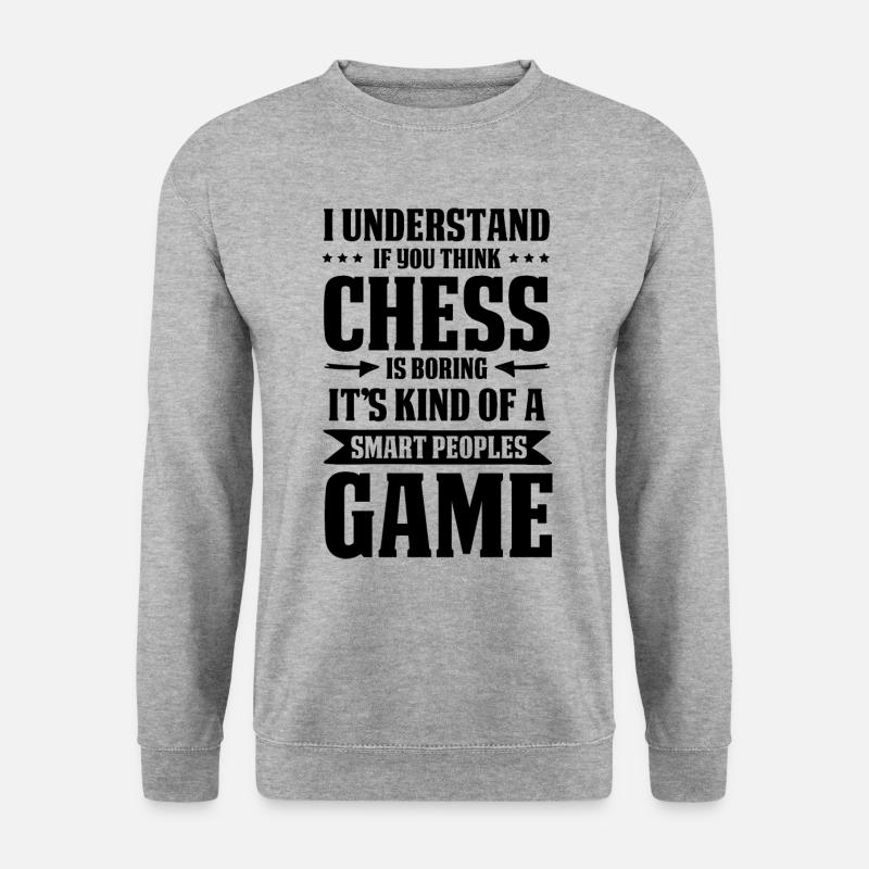 schachspiel chess - Unisex Pullover - Weißgrau meliert