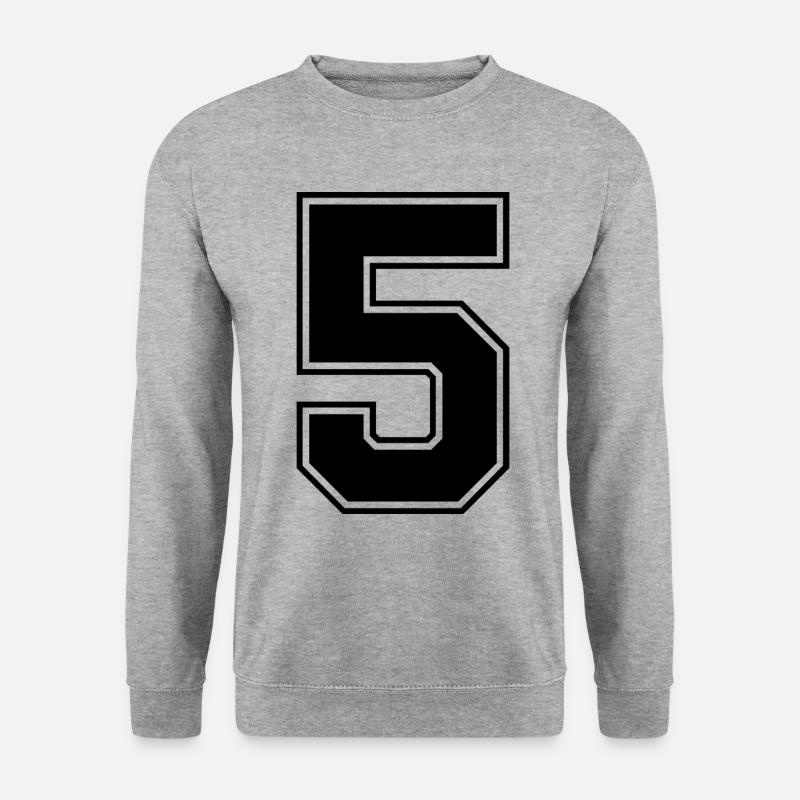 5 Number jersey - Unisex Sweatshirt - salt & pepper