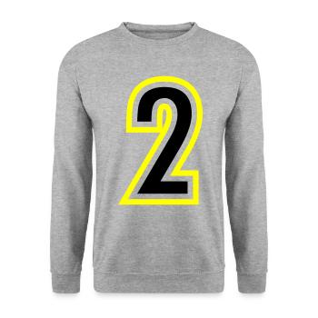 2 Number College - Unisex Sweatshirt - salt & pepper - Front - Alina (178cm) & Michal (187cm)