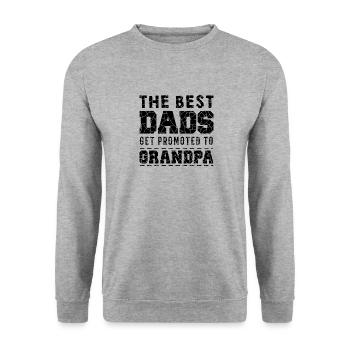 Papa Opa Vatertag - Unisex Pullover - Weißgrau meliert - Vorne - Alina (178cm) & Michal (187cm)