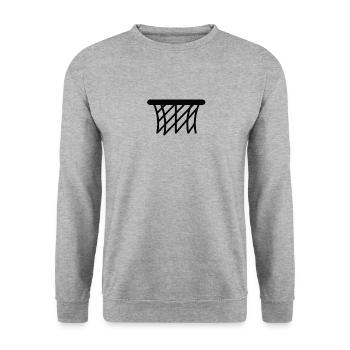 Basketball hoop Basketball players Play basketball - Unisex Sweatshirt - salt & pepper - Front - Alina (178cm) & Michal (187cm)