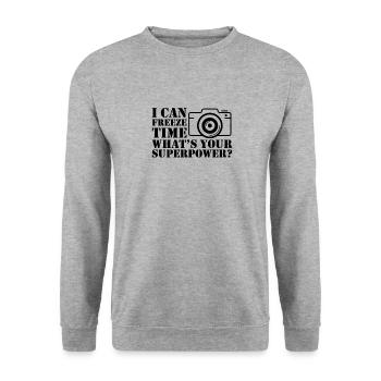 Photographer Funny Photography Photography Saying - Unisex Sweatshirt - salt & pepper - Front - Alina (178cm) & Michal (187cm)