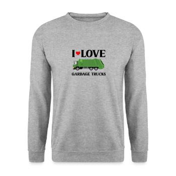 Garbage Man Garbage Truck Garbage Truck Garbage Truck - Unisex Sweatshirt - salt & pepper - Front - Alina (178cm) & Michal (187cm)