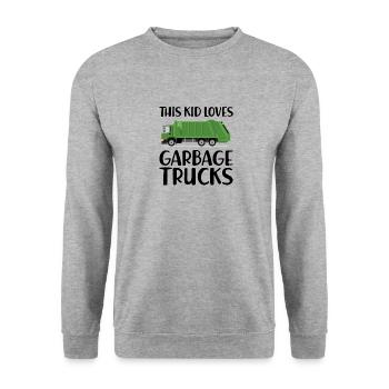 Garbage Garbage Truck Garbage Man Saying Truck Profession Garbage Truck - Unisex Sweatshirt - salt & pepper - Front - Alina (178cm) & Michal (187cm)