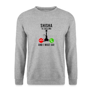 Shisha disant narguilé fumer narguilé narguilé - Sweat-shirt Unisexe - gris chiné - Devant - Alina (178cm) & Michal (187cm)