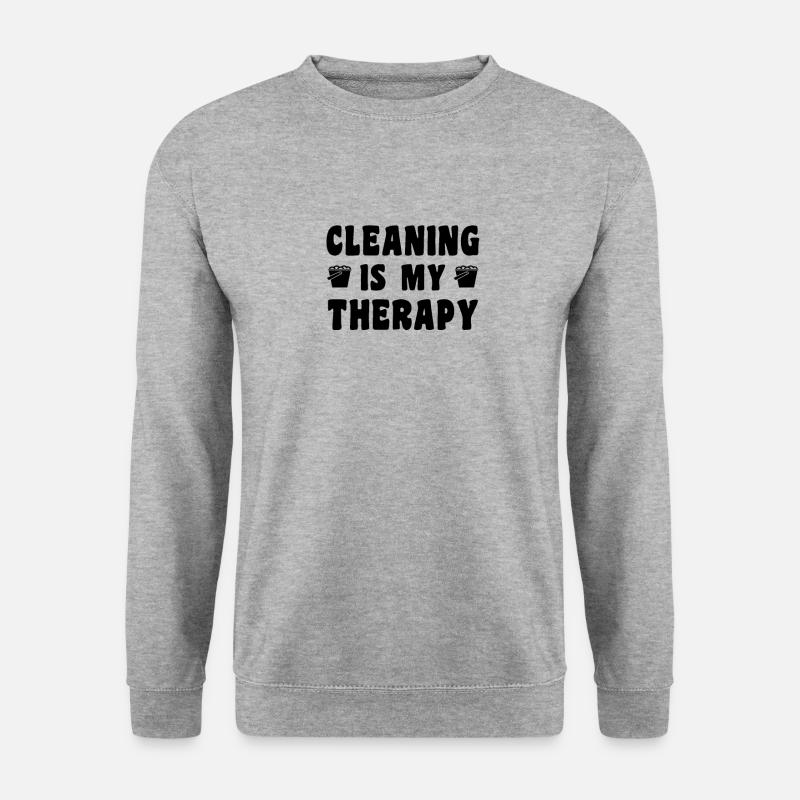 Putzfrau Saubermachen Putzkraft - Unisex Pullover - Weißgrau meliert