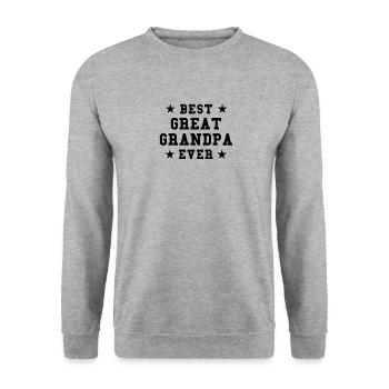 Best Great-Grandpa Great-grandfather gift - Unisex Sweatshirt - salt & pepper - Front - Alina (178cm) & Michal (187cm)