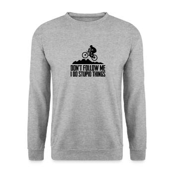 Cyclisme VTT Vélo VTT - Sweat-shirt Unisexe - gris chiné - Devant - Alina (178cm) & Michal (187cm)