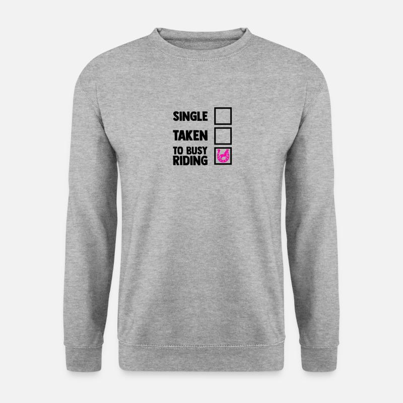 Pferde Reiten Reiter Spruch - Unisex Pullover - Weißgrau meliert