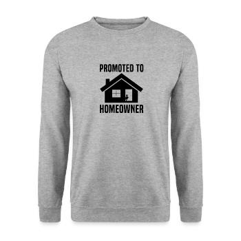 Homeowner Building owner Owner Home - Unisex Sweatshirt - salt & pepper - Front - Alina (178cm) & Michal (187cm)