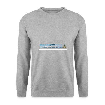 Guatemala Guatemalan Flagge DNA I Geschenk - Unisex Pullover - Weißgrau meliert - Vorne - Alina (178cm) & Michal (187cm)