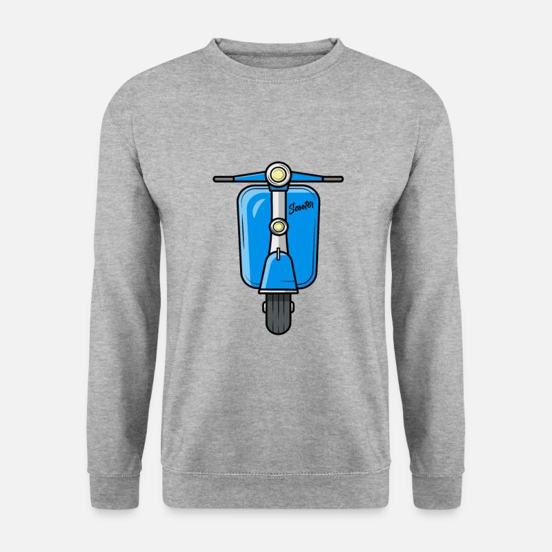 Scooter Motorroller Roller - Unisex Pullover - Weißgrau meliert
