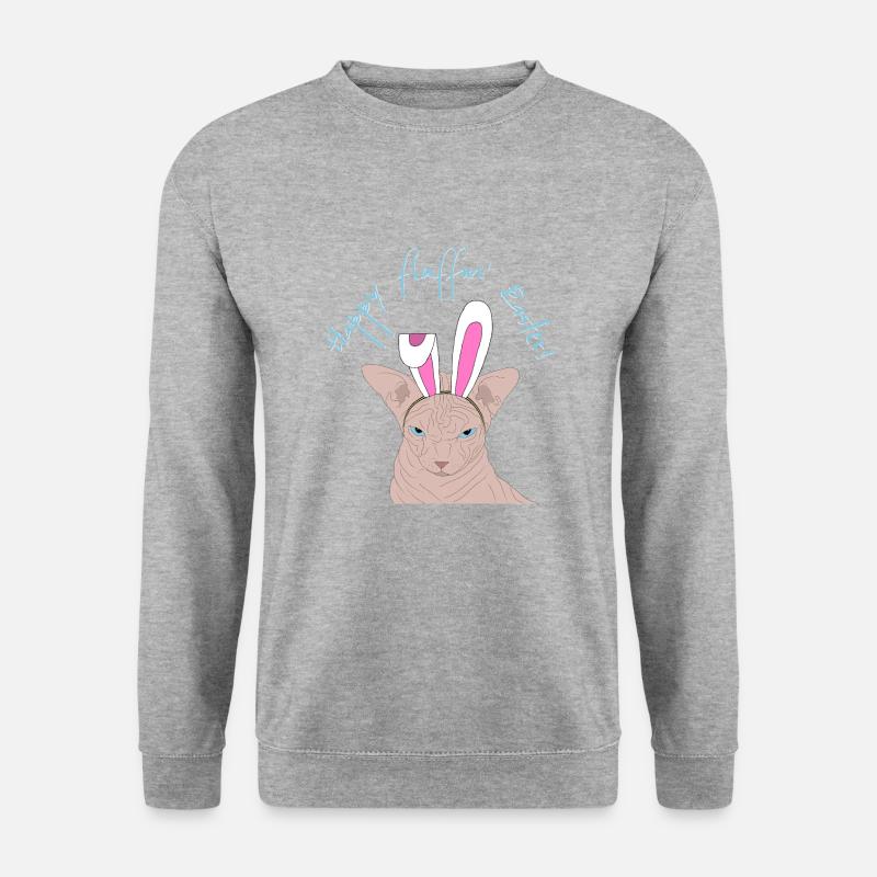 Happy fluffin Easter sphynx - Unisex Sweatshirt - salt & pepper