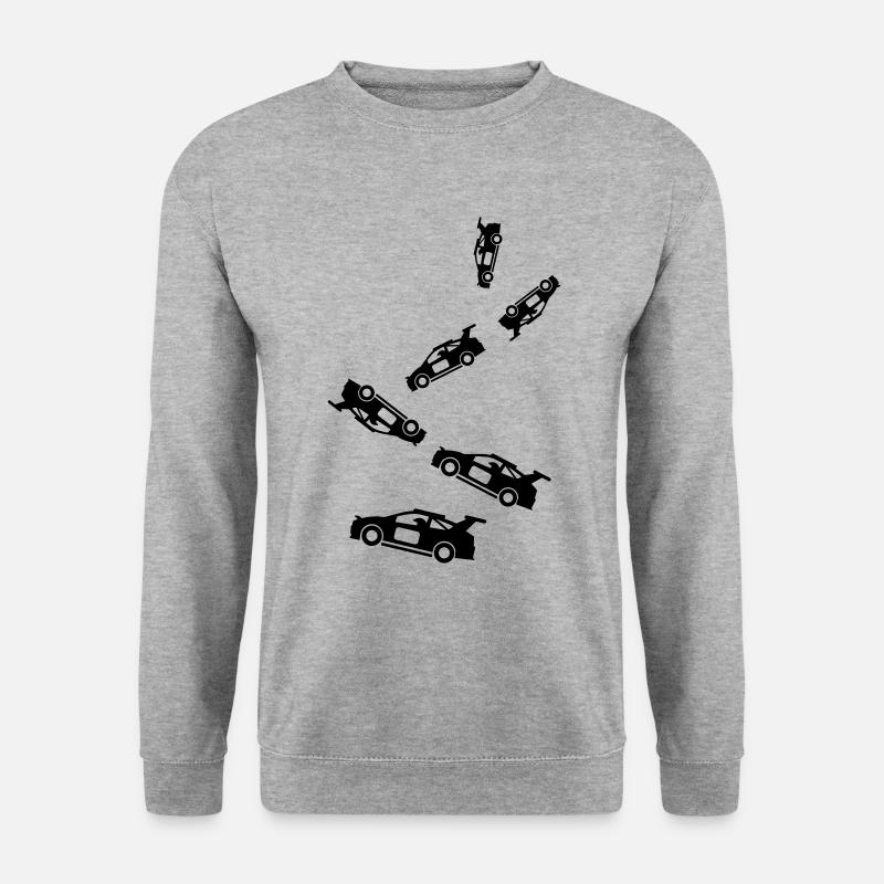 Auto Rennfahrer - Unisex Pullover - Weißgrau meliert