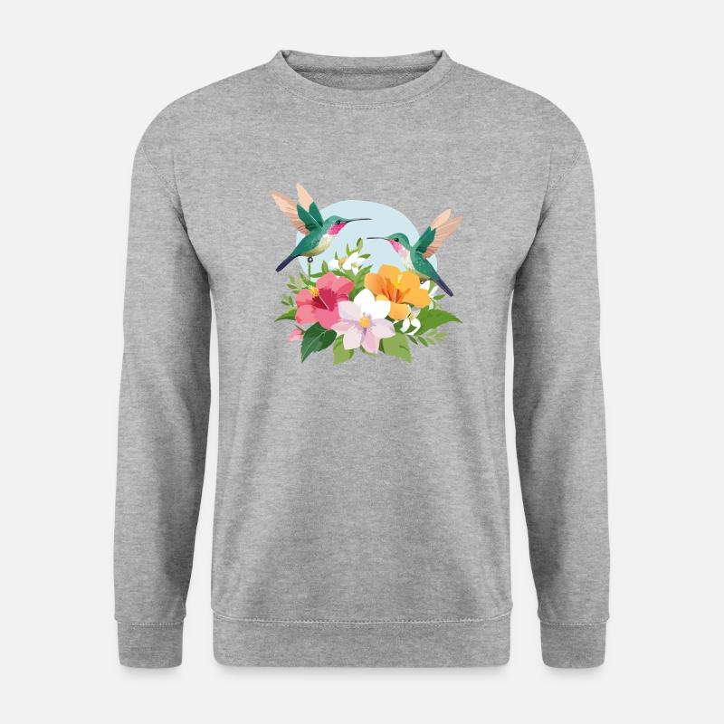 Hummingbird - Unisex Pullover - Weißgrau meliert
