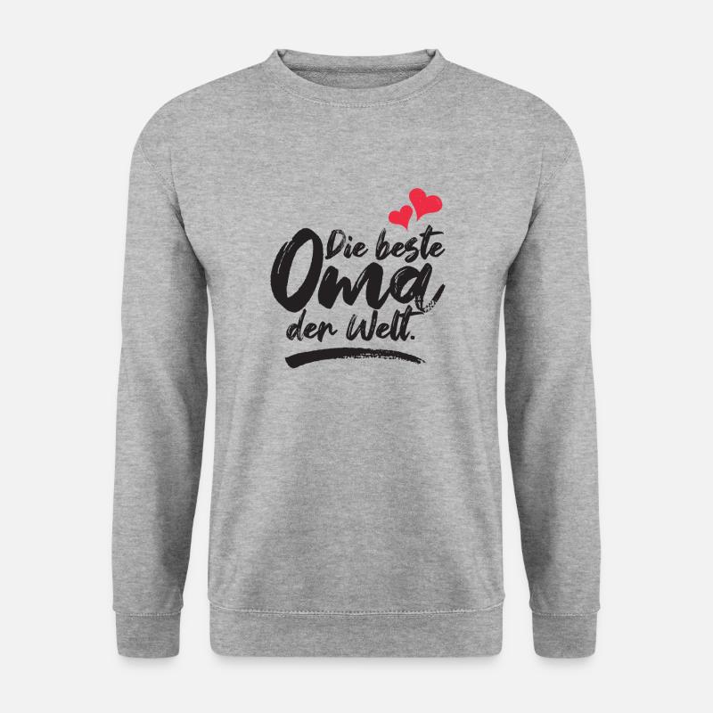 Die beste Oma der Welt - Unisex Pullover - Weißgrau meliert