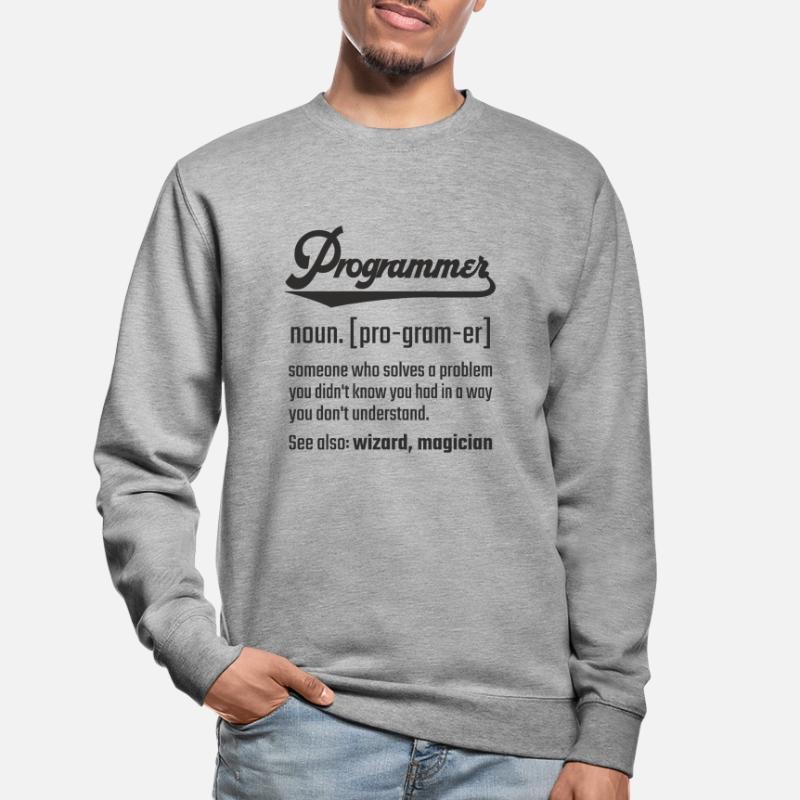 Programmeur programmeur nom nom définition Sweat-shirt Unisexe