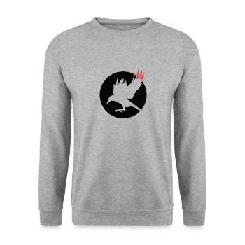 Raven Crow - Unisex Sweatshirt - salt & pepper - Front - Alina (178cm) & Michal (187cm)