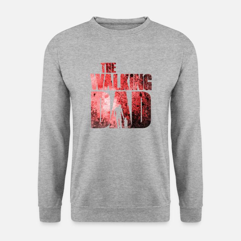 The Walking Dad Vater und Sohn - Unisex Pullover - Weißgrau meliert