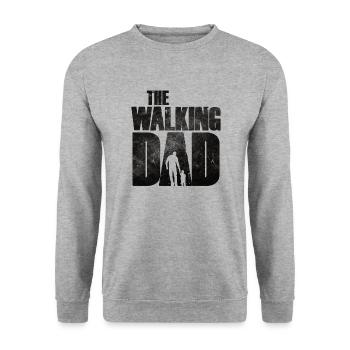 Le père et le fils de Walking Dad - Sweat-shirt Unisexe - gris chiné - Devant - Alina (178cm) & Michal (187cm)