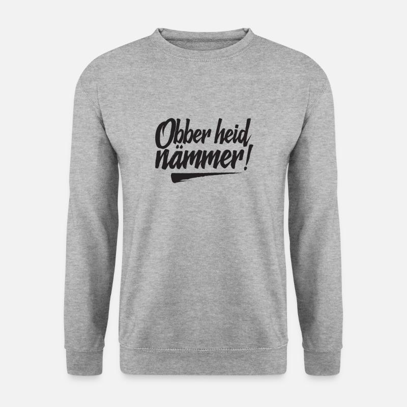 Obber heid nämmer fränkisch Franken - Unisex Pullover - Weißgrau meliert