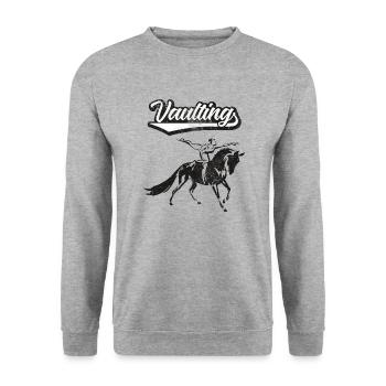 Saut à cheval de saut à cheval - Sweat-shirt Unisexe - gris chiné - Devant - Alina (178cm) & Michal (187cm)